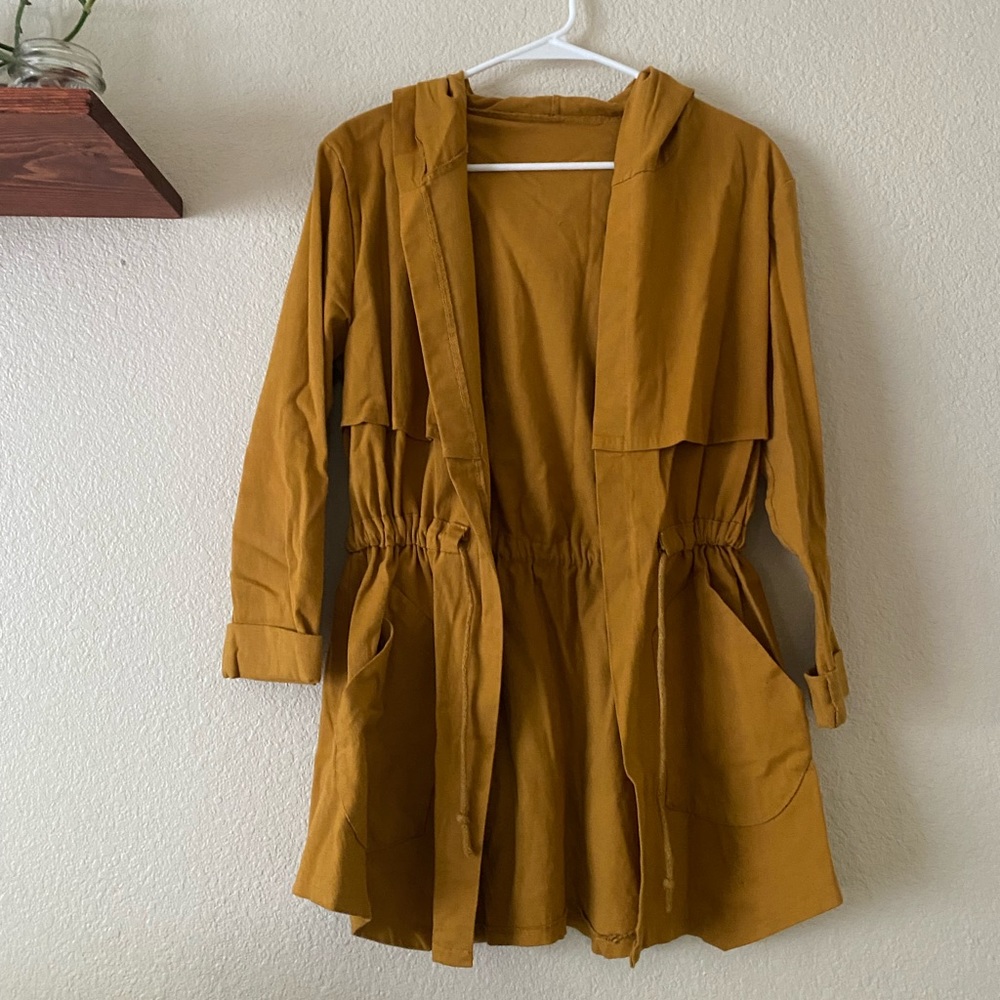 Mustard Cinched Waist Jacket